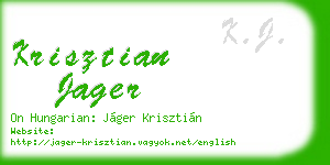 krisztian jager business card
