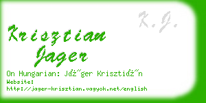 krisztian jager business card